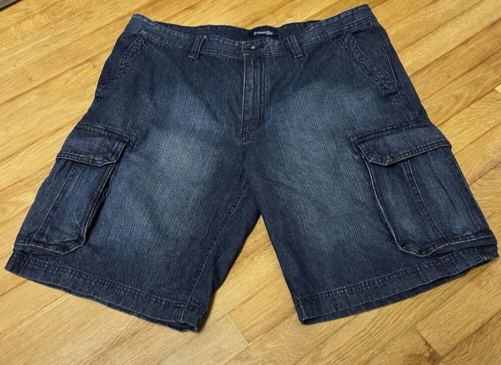 Vintage St. John's Bay Denim Cargo Shorts Men's Size 38